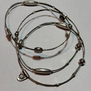 Silpada B2185 Sterling Haiku trio bracelet